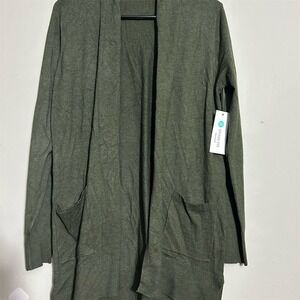 Pink Clove Women's Olive Green Cardigan Sweater Size S Long Sleeve‎ NWT